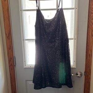 Torrid Black Sequin Evening Dress